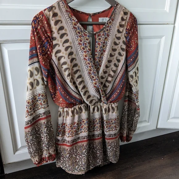 Chic trendy bohemian romper size small Sienna Sky - Picture 3 of 8